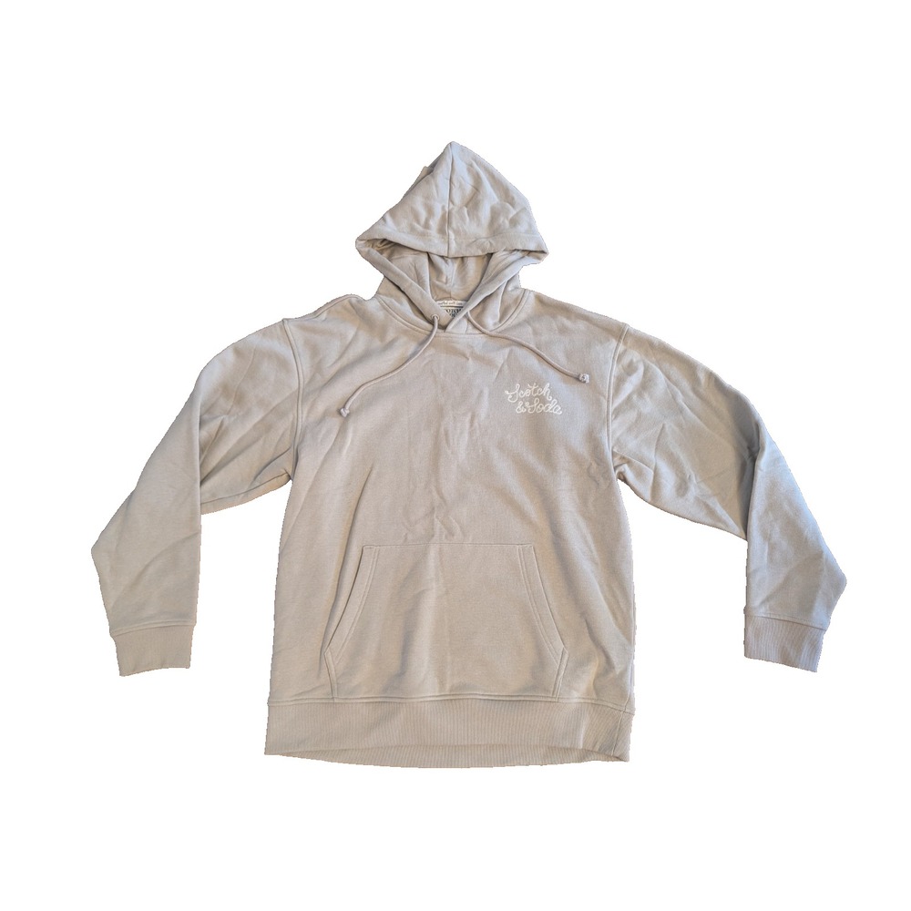 Scotch & Soda Men's L Hoodie Pullover Sweatshirt Tan Graphic Logo NWT MSRP $118